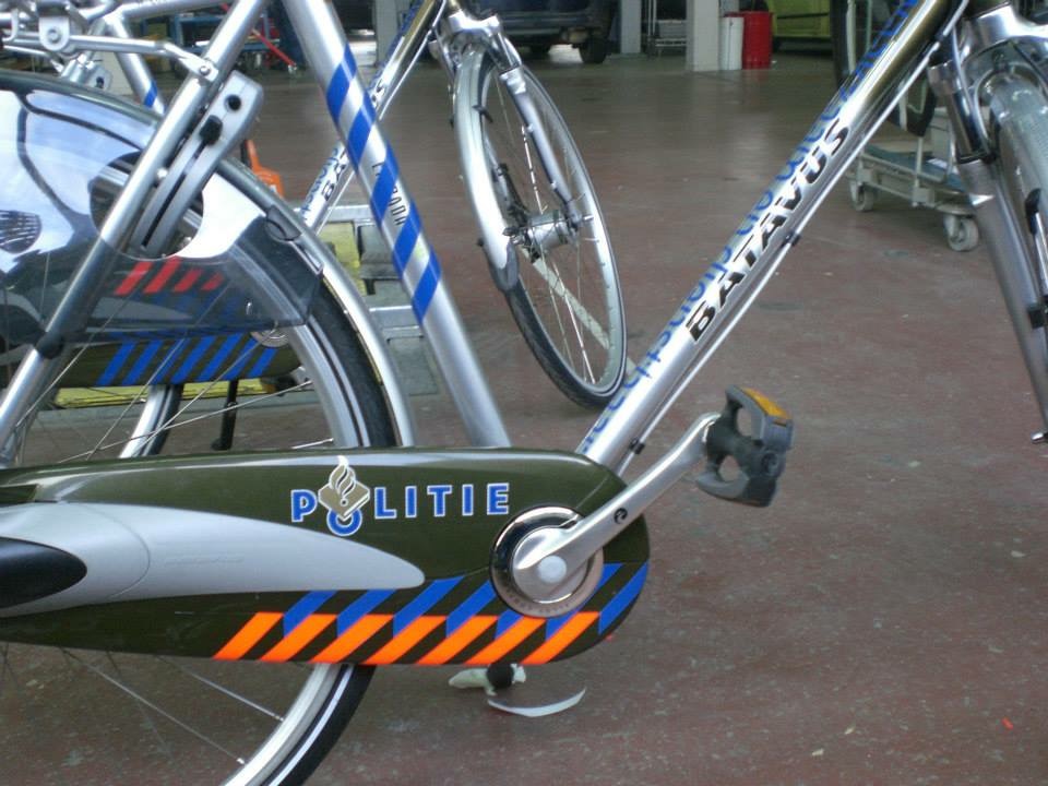 Allpré bedrukte onlangs fietsen voor de politie